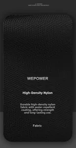 Close-up of high-density waterproof nylon fabric texture on a durable men shoulder bag