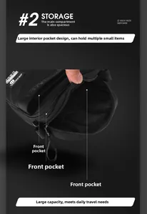 Close-up of the spacious main compartment and storage capacity of the black crossbody bag