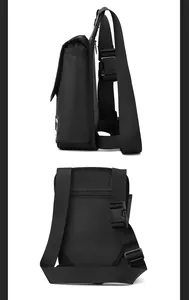 Macro shot of durable nylon tactical bag showing textured fabric and secure buckle