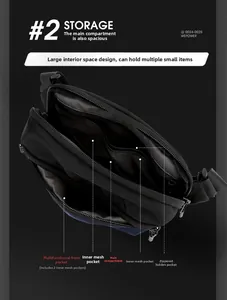 Detailed interior view showing multi-layer pockets and compartments of this cycling bag