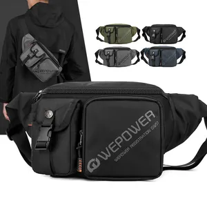 Men Waterproof Nylon Chest Bag Multi Functional Waist Pack Casual Crossbody Bag For Outdoor Travel Sports WEPOWER GW57