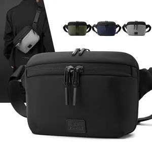 Men Casual Chest Bag Water Repellent Nylon Sling Bag Fashion Waist Pack Multi Pocket Adjustable Strap For Cycling Travel