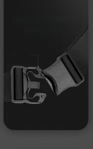 Detailed view of heavy-duty quick release buckle with durable nylon webbing strap