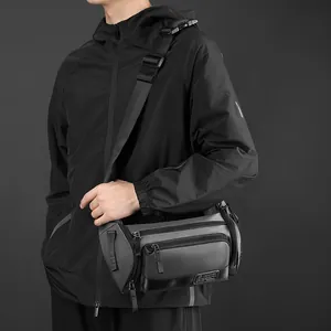 Waterproof tactical crossbody sling bag for outdoor sports with large capacity pockets