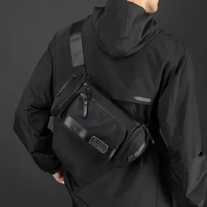 Waterproof large capacity outdoor waist bag with multi-pocket and durable nylon material