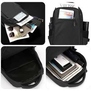 Waterproof business laptop backpack with multiple compartments for travel and daily use