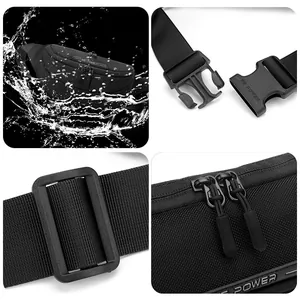 Wasserdichte schwarze taktische Brusttasche mit robusten Schnallen und Gurt