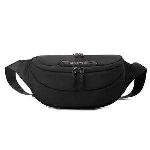 Wasserdichte schwarze Brusttasche mit verstellbarem Gurt für Outdoor-Radfahren