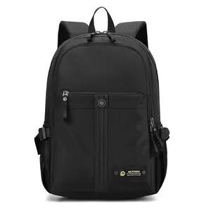 Sac à dos d'affaires noir pour homme, grande capacité en nylon pour ordinateur
