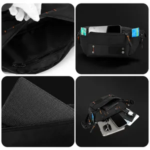 Waterproof outdoor waist bag for commuting and cycling featuring multi-pocket storage design