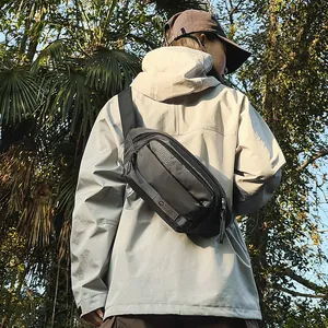 Sac banane WEPOWER minimaliste en nylon noir pour le sport en plein air et voyage