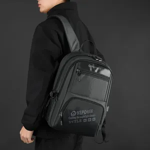 Sac à Dos de Commute Homme Grande Capacité WEPOWER Nylon Hydrofuge Sac pour Ordinateur 15 Pouces Affaires Voyage Décontracté