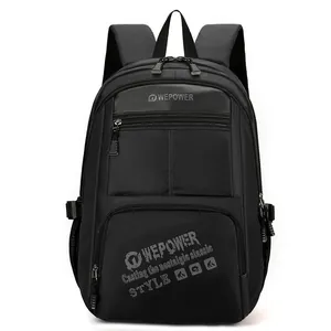 Sac à dos multifonction noir classique avec bretelles ergonomiques pour hommes et étudiants