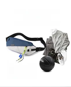 Detail view of the sport waist bag with adjustable strap and decorative climbing rope