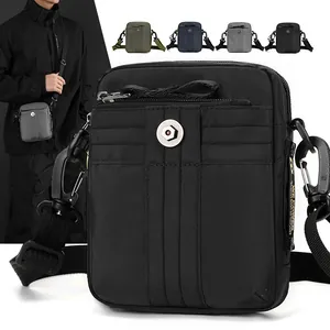 Men Waterproof Nylon Shoulder Bag Casual Tactical Crossbody Bag Versatile Waist Pack Small Messenger Bag For Outdoor Travel
