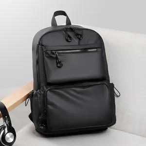 Men Business Laptop Backpack Waterproof Nylon Large Capacity 15 Inch Computer Bag Travel Casual Commuter Backpack With Trolley Sleeve