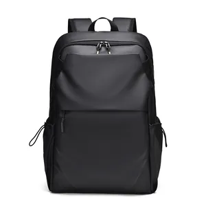 Sac à dos d'affaires noir étanche pour ordinateur portable avec bretelles ergonomiques