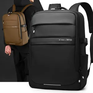 Wasserdichter Nylon Laptop Rucksack Business Reisetasche Gepäckgurt Reflektorstreifen Moderner Lässiger Schulrucksack Herren Damen