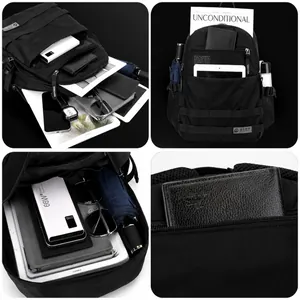 Zaino uomo impermeabile minimalista con multitasche e grande capacità di carico