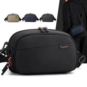 Borsa Tech a Tracolla da Uomo Impermeabile in Nylon Multi-Tasca Organizer Digitale Borsa da Viaggio per Accessori Elettronici