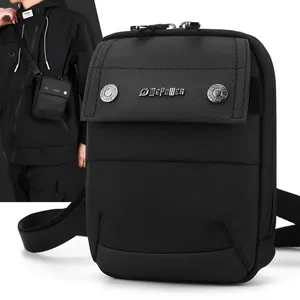 Men's Tactical Waterproof Nylon Crossbody Bag Small Techwear Messenger Shoulder Bag For Daily Travel Commute