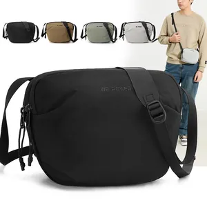 Sac Bandoulière Homme Minimaliste Japonais Léger Grande Capacité Imperméable en Nylon Sac à Épaule pour Navettage Quotidien Voyage