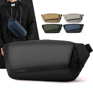 Borsa da Petto da Uomo in Nylon Impermeabile Borsa a Tracolla Techwear Business Casual Marsupio per Uomo Viaggio Quotidiano