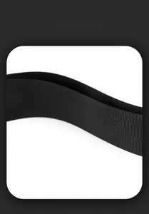 Detailed macro shot of durable black nylon shoulder strap texture for sports backpack