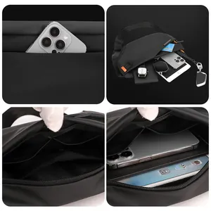 Wasserdichte Sport-Bauchtasche mit Mehrschicht-Stauraum für Pendeln und Radfahren