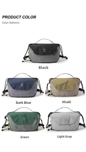 Detailed grid of five solid colors for this versatile minimalist crossbody messenger bag