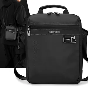 Borsa a Spalla da Uomo in Nylon Balistico 1680D Impermeabile Borsa a Tracolla Business Casual Messenger Multistrato per Pendolari con Maniglia