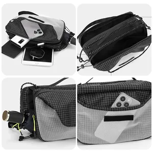 Minimalist crossbody bag with large capacity and multi-layer storage compartments