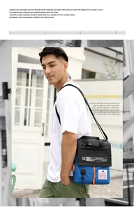 Outdoor waterproof nylon crossbody bag with Haoshuai label and orange strap accents