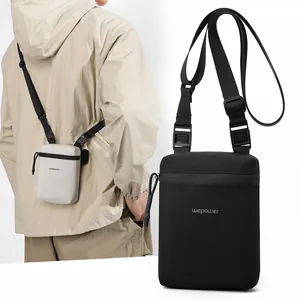Multifunctional Waterproof Nylon Small Crossbody Bag For Men Women Sport Running Arm Bag Lightweight Mini Shoulder Bag Phone Pouch