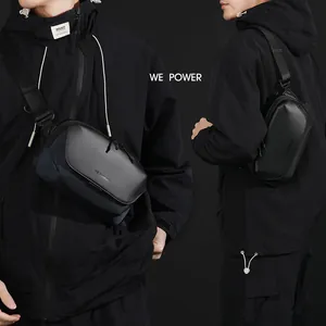 Waterproof urban crossbody chest bag with magnetic buckle and adjustable strap for commuting