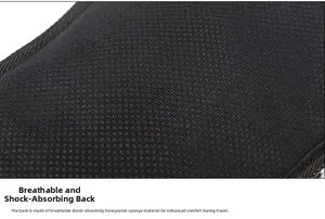 Close-up of honeycomb breathable mesh padding for back cushioning and shock absorption