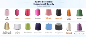 Close-up display of diverse premium textile yarns including cotton, wool, and modal fibers