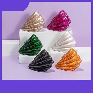 Acrylic Shell Shaped Evening Clutch Bag For Women Scallop Hard Shell Marble Texture Wedding Party Purse With Chain Strap