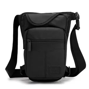 Men Tactical Leg Bag Multi-functional Waterproof Nylon Outdoor Cycling Waist Pack Adjustable Crossbody Bag Shoulder Chest Bag