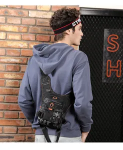 Detail showing tactical nylon bag with durable zippers and orange pull cords