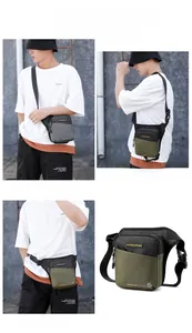 Detail view of multifunctional waterproof tactical leg bag with adjustable straps