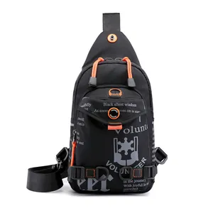 Wasserdichte Nylon Brusttasche Für Herren Outdoor Sport Sling Crossbody Umhängetasche Mit Vielen Taschen Für Alltag Reise