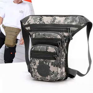 Waterproof tactical oxford leg bag with camo pattern and adjustable waist strap