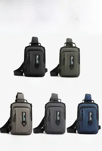 Waterproof crossbody bags in black, army green, khaki, grey, and deep blue colors