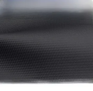 Detailed macro view of durable black nylon fabric with anti-slip dotted texture and pattern