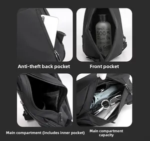 Borsa a tracolla impermeabile con tasca antifurto e grande capacità per oggetti vari