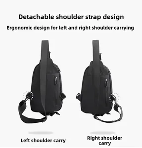 Dettaglio della tracolla rimovibile per un trasporto ergonomico a sinistra o a destra