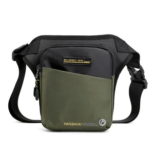 Multifunctional waterproof tactical leg bag for outdoor cycling and hiking in olive green
