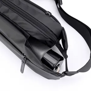 Herren Multifunktional Wasserdicht Nylon Bauchtasche Outdoor Casual Brusttasche Umhängetasche Mit Wasserflaschentasche Reisen Sport