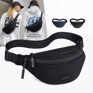 Trendy Ballistic Nylon Chest Bag For Men Women Outdoor Sports Crossbody Bag Waterproof Waist Pack Anti-theft Phone Bag